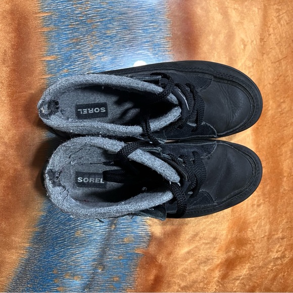 Sorel Chesterman Chukka Black Leather waterproof  boots wool size 9 - Picture 7 of 11